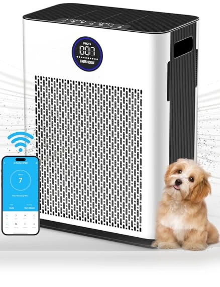 True HEPA Air Purifier with Smart WiFi Control — Activated Carbon Air Purifiers, FRESHDEW