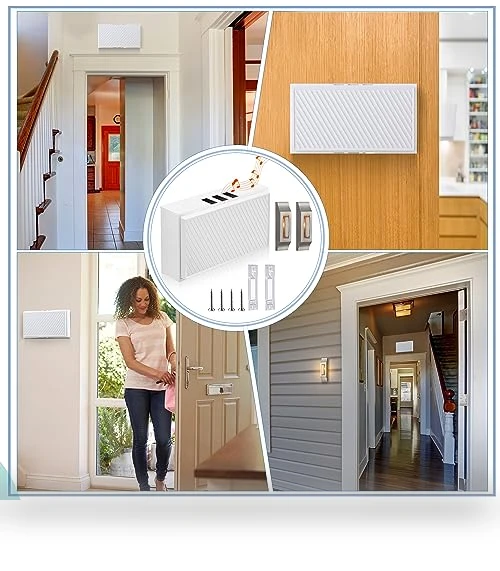 Wired Doorbell Chime Kit with Lighted Metal Push Buttons — Push Buttons, Saillong
