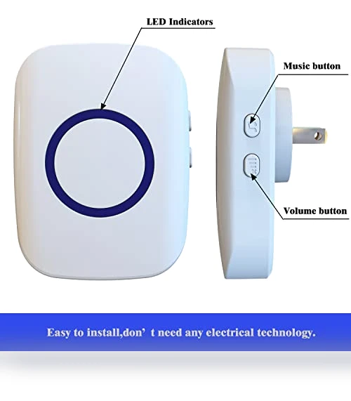 Wireless Doorbell with 1,000ft Range and 52 Chimes — Kits, MEISENKAI