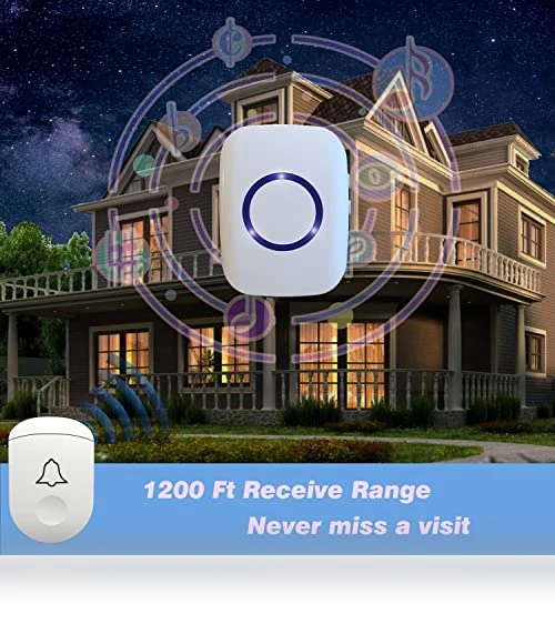 Wireless Doorbell with 1,000ft Range and 52 Chimes — Kits, MEISENKAI