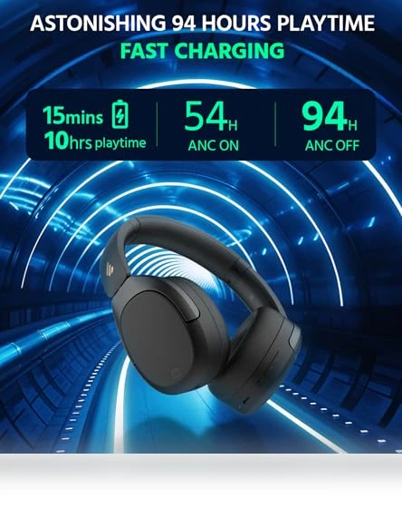 Wireless Over Ear Headphones with Active Noise Cancelling — Over-Ear Headphones, EDIFIER