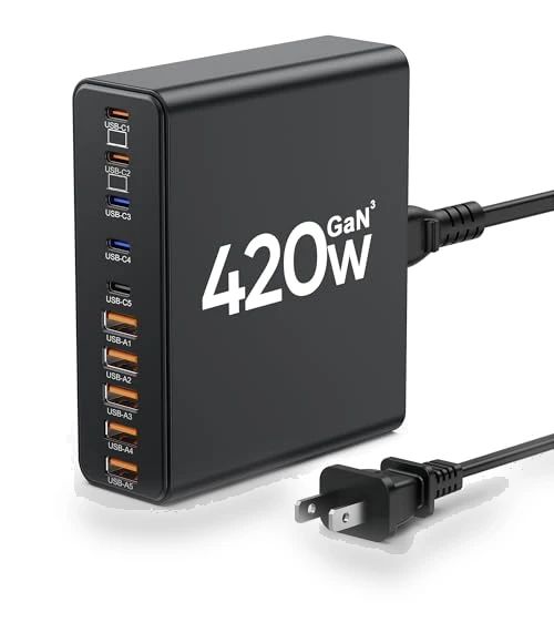 10-Port USB C Charging Station GaN Fast Charger — Chargers, Aexhend
