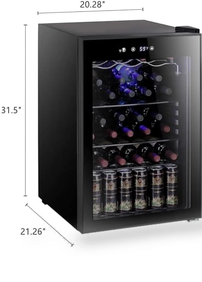 36 Bottle Wine Cooler Cabinet Beverage Refrigerator — Drink Coolers, Antarctic Star