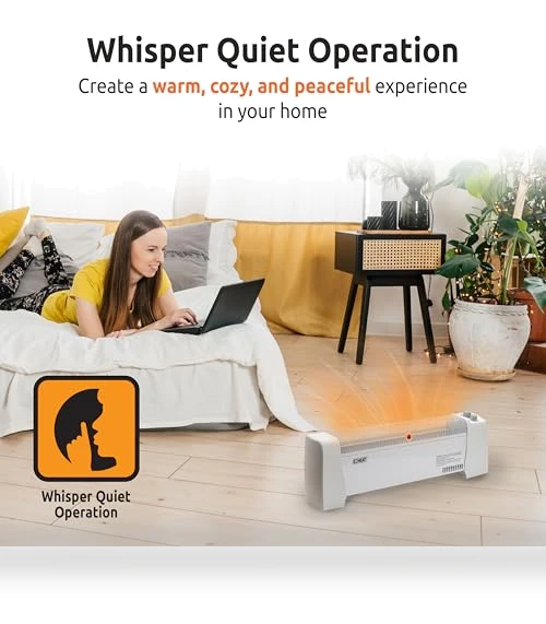 Baseboard Space Heater with Adjustable Thermostat — Portable Heating Solutions, EZ-HEAT
