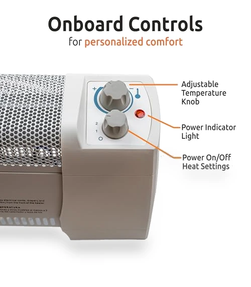 Baseboard Space Heater with Adjustable Thermostat — Portable Heating Solutions, EZ-HEAT