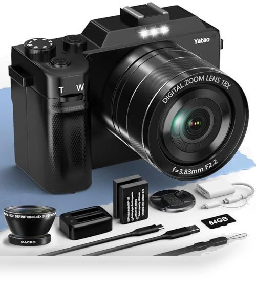 Digital Camera with WiFi, 4K 5K 64MP Photography Camera Kit — Camera & Photo, Yatao
