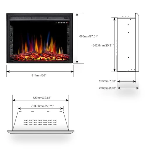 Electric Fireplace Insert — Timers, R.W.FLAME