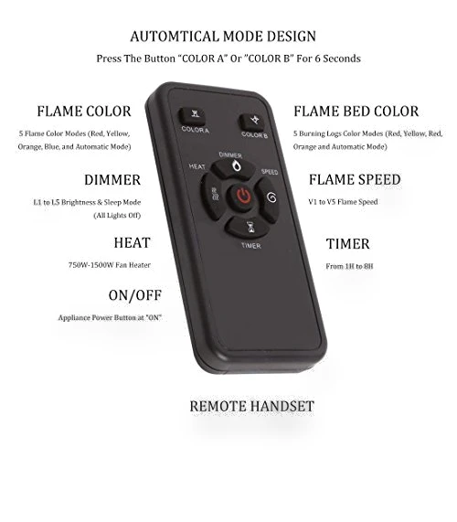 Electric Fireplace Insert — Timers, R.W.FLAME