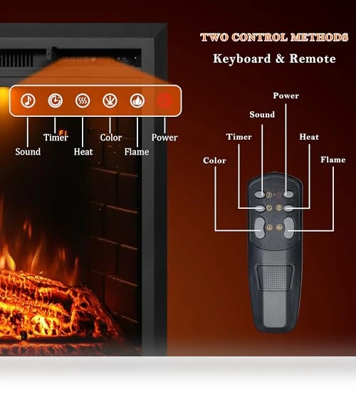 Electric Fireplace with Remote Control — Electric Heating Solutions, Dreamflame
