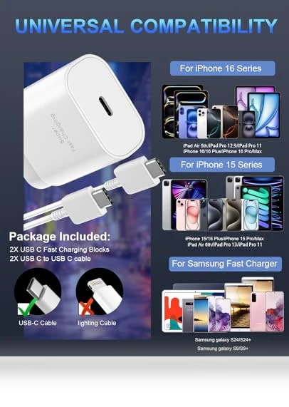 Fast Charging USB C Charger Block & Cable — Chargers, Shenzhen Xihuida Electronics Co., Ltd.