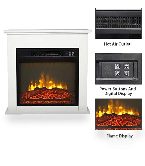 Freestanding Electric Fireplace Stove Space Heater — Portable Electric Heaters, Zokop