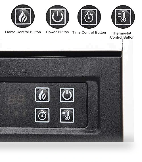 Freestanding Electric Fireplace Stove Space Heater — Portable Electric Heaters, Zokop