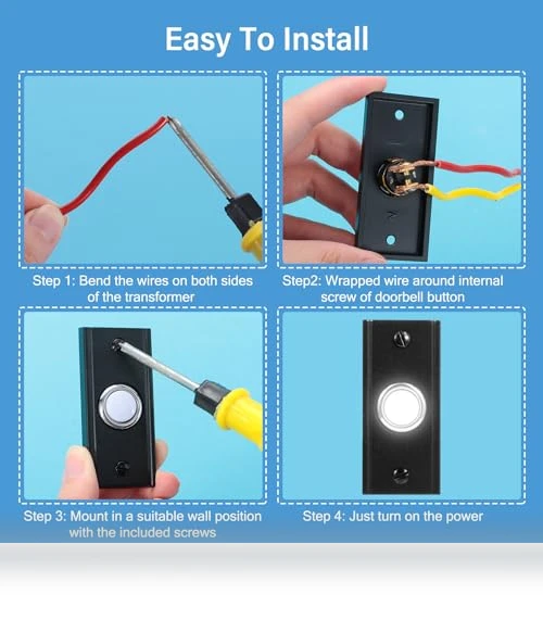 Heavy Duty Metal Door Bell Push Button — Kits, RANERVZ
