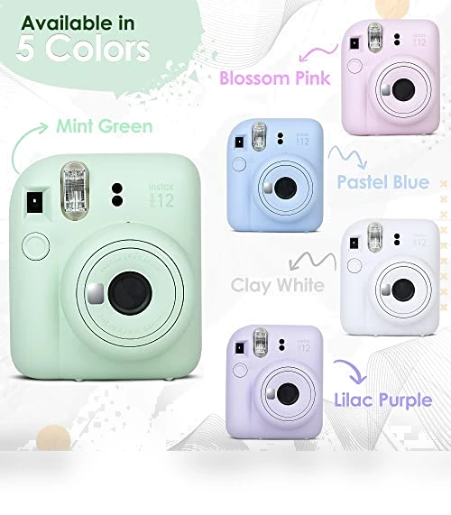 Instax Mini 12 Camera with Instant Mini Film Bundle — Instant, Fujifilm