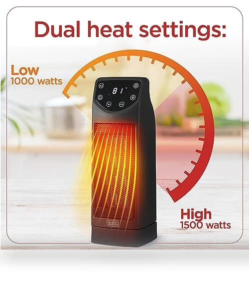 Oscillating Space Heater — Portable Heating Solutions, BLACK+DECKER