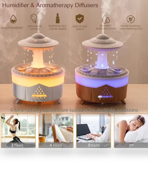 Raindrop Humidifiers for Bedroom — Air Moisturizers, fuliying