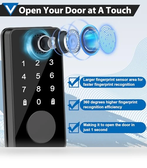 Smart Fingerprint Door Lock — Smart Home Security, TGCFING