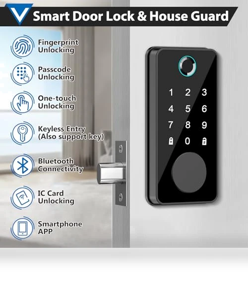 Smart Fingerprint Door Lock — Smart Home Security, TGCFING
