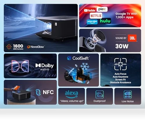 Smart Projector with Google TV — Home Theater Projectors, Yaber
