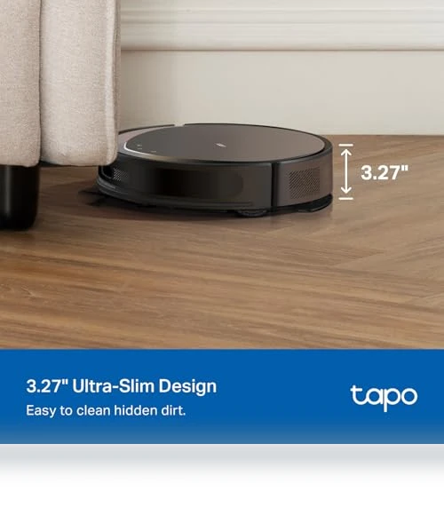 Ultra-Slim LiDAR Smart Navigation Robot Vacuum and Mop with Self-Emptying Dock — Smart Cleaning Robots, Tapo