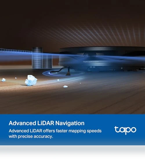 Ultra-Slim LiDAR Smart Navigation Robot Vacuum and Mop with Self-Emptying Dock — Smart Cleaning Robots, Tapo