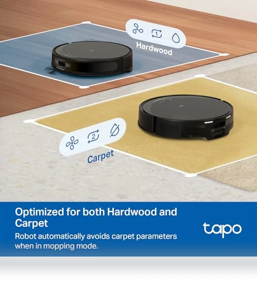 Ultra-Slim LiDAR Smart Navigation Robot Vacuum and Mop with Self-Emptying Dock — Smart Cleaning Robots, Tapo