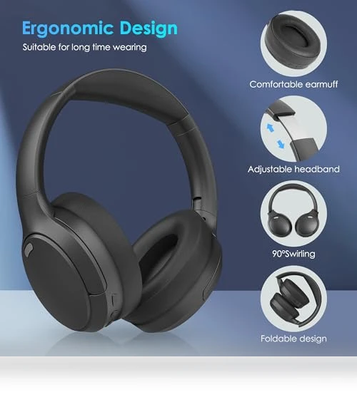 Wireless Over Ear Headphones with HiFi Stereo Microphone — In-Ear Headphones, Pointcinco