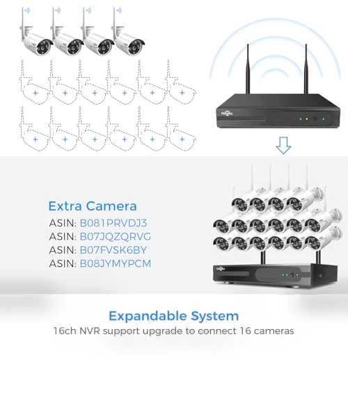 Wireless Security Camera System — Security Cameras, Hiseeu