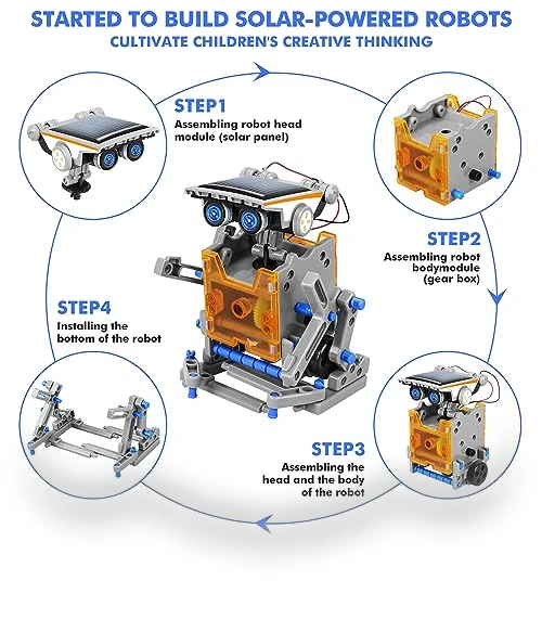 13-in-1 Education Solar Power Robots Toys — Solar Power, Bottleboom