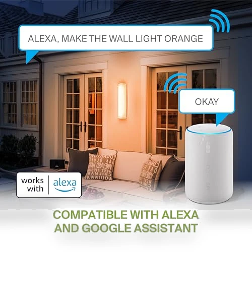 24 Inch Smart RGBW LED Outdoor & Indoor Wall Mount Light Fixture — Garden Illumination, ASD