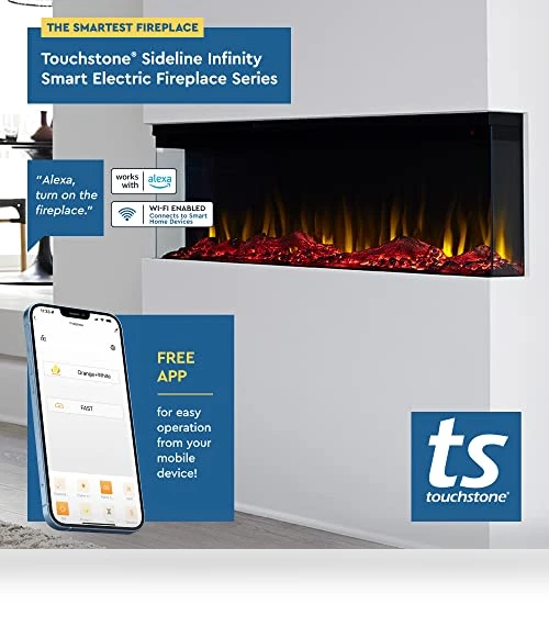 3-Sided Smart Electric Fireplace — Electric Heating Solutions, Touchstone