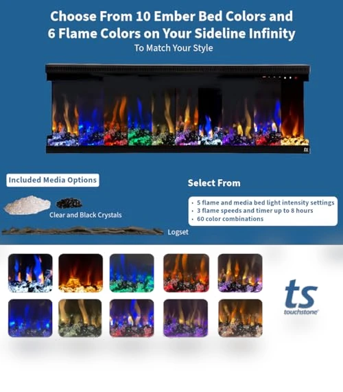 3-Sided Smart Electric Fireplace — Electric Heating Solutions, Touchstone