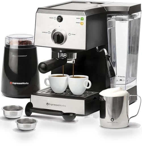 All-In-One Espresso Machine with Milk Frother — Coffee & Espresso Combos, EspressoWorks