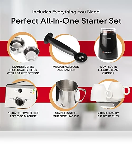 All-In-One Espresso Machine with Milk Frother — Coffee & Espresso Combos, EspressoWorks