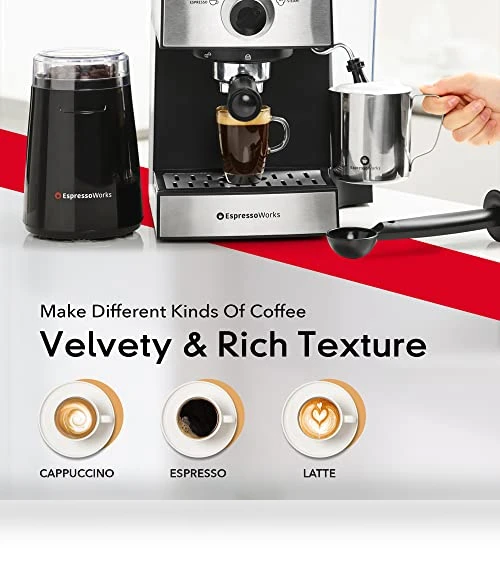 All-In-One Espresso Machine with Milk Frother — Coffee & Espresso Combos, EspressoWorks