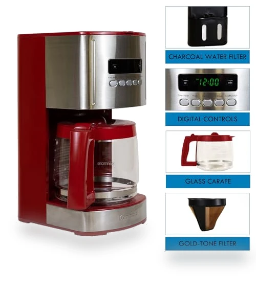 Drip Coffee Maker - 12 Cup Programmable Cafe Machine — Coffee Makers, Koolatron