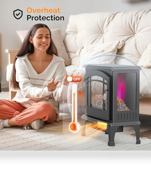 Electric Fireplace Stove — Portable Electric Heaters, ROVSUN