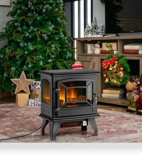 Electric Fireplace Stove — Portable Heating Solutions, Tangkula