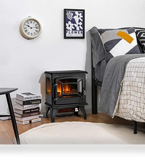 Electric Fireplace Stove — Portable Heating Solutions, Tangkula