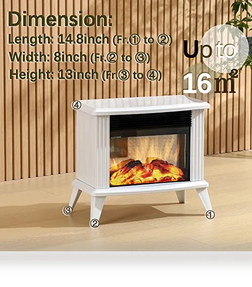Electric Mini Fireplace Heater — Portable Heating Solutions, DONYER POWER