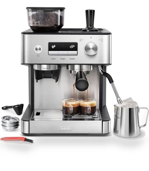 Espresso Machine with Grinder — Coffee & Espresso Combos, Gevi