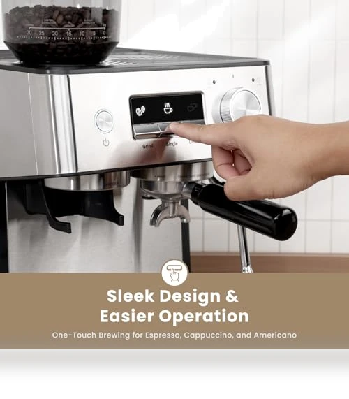 Espresso Machine with Grinder — Coffee & Espresso Combos, Gevi