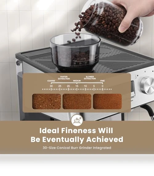 Espresso Machine with Grinder — Coffee & Espresso Combos, Gevi