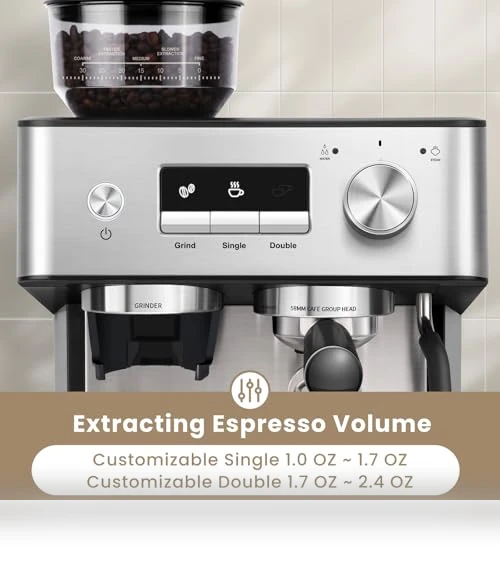 Espresso Machine with Grinder — Coffee & Espresso Combos, Gevi
