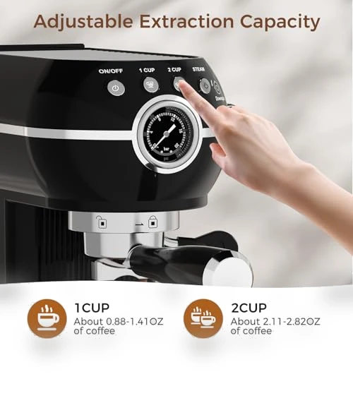 Espresso Machine with Milk Frother — Coffee & Espresso Combos, KITCHMIX