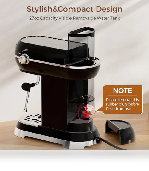 Espresso Machine with Milk Frother — Coffee & Espresso Combos, KITCHMIX