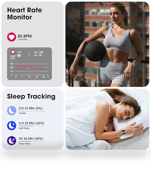 Fitness Tracker Watch with Heart Rate Monitor — Smartwatches, Imzuc