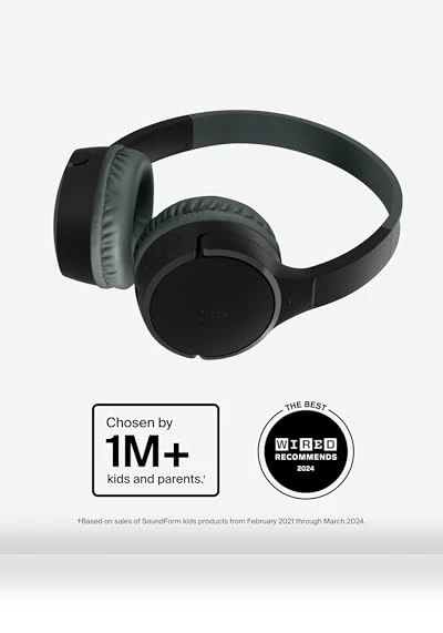 Kids Wireless Headphones with Built-in Microphone — In-Ear Headphones, Belkin
