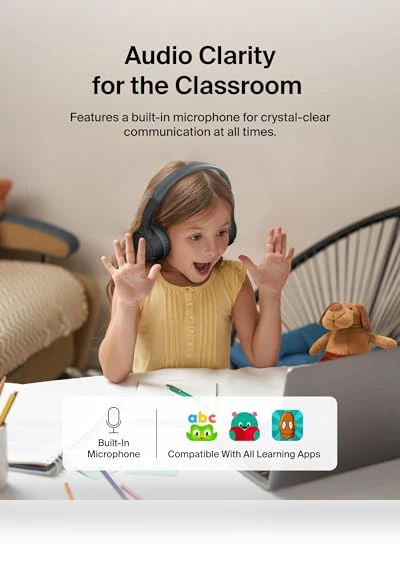 Kids Wireless Headphones with Built-in Microphone — In-Ear Headphones, Belkin