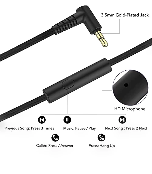 Over-Ear Headphones with Microphone — In-Ear Headphones, RORSOU